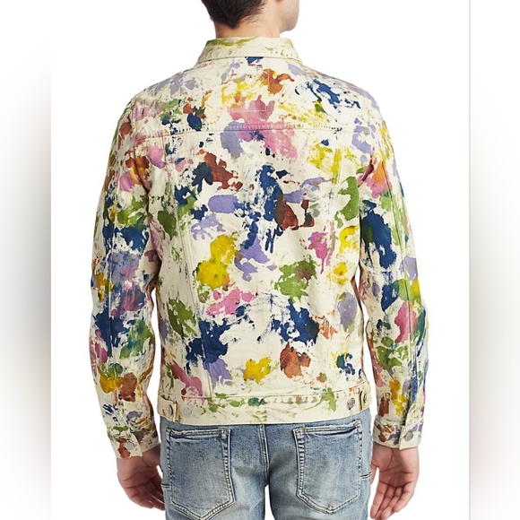 Purple BrandPaint Splatter Denim Trucker Jacket - Picture 5 of 8